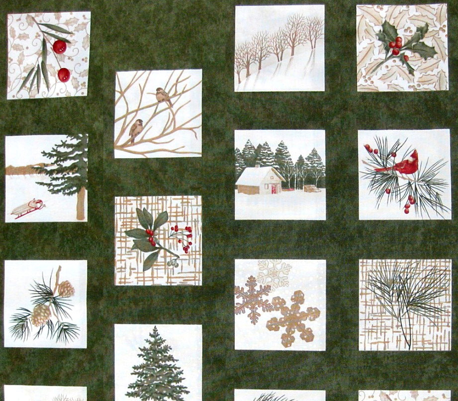 Moda Holly Taylor FROSTED MEMORIES WINTER PANEL quilt fabric So