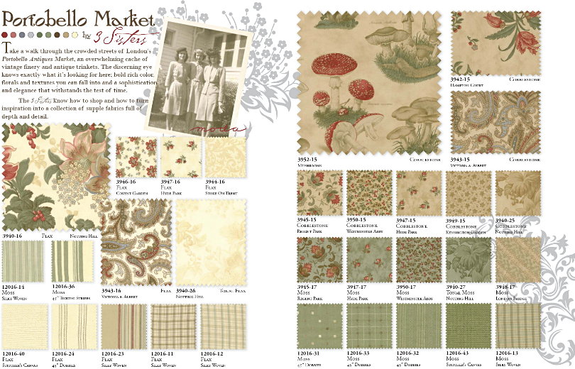 PORTOBELLO QUILT KIT Moda Portobello Market Fabric Incl eBay